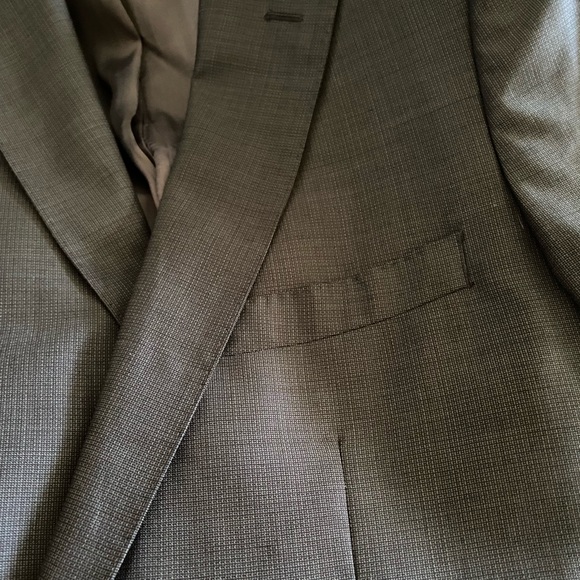 Zara Man - 100% Wool Charcoal Dark Gray 2 Button Blazer Suit Jacket (Size: 38R) - Picture 16 of 17